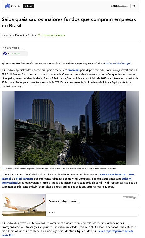 Os donos do dinheiro: veja quais so os maiores fundos que compram empresas no Brasil Desde o comeo da dcada, mesmo com desacelerao no ltimo ano, gestoras j investiram R$ 200 bi em participaes de companhias, e fundos de private equity movimentaram